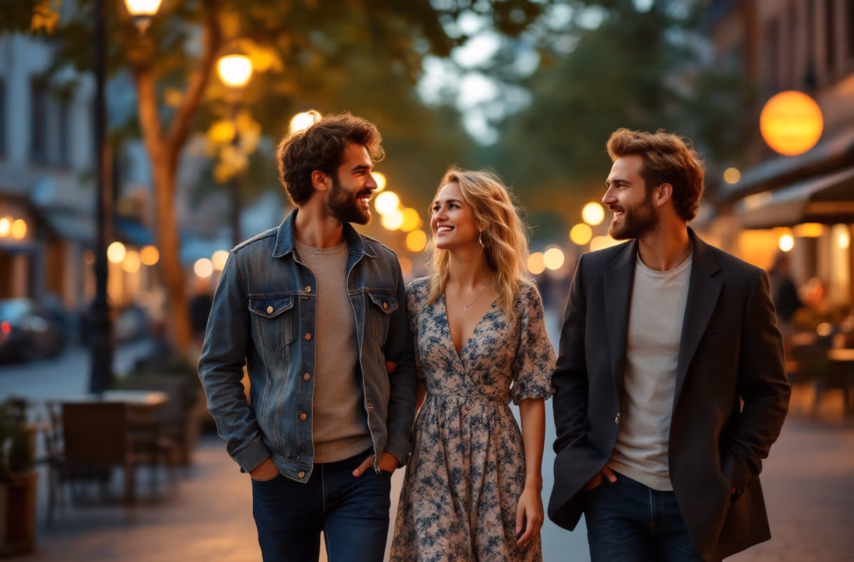 Kaunas — a young, modernist university city A small group on Laisvės alėja in Kaunas in the evening