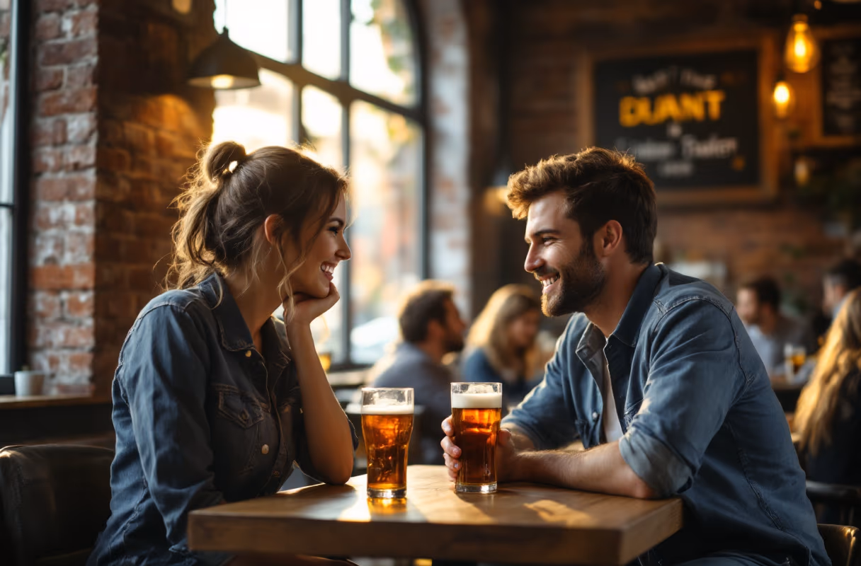 The Northern Quarter — an easy, unhurried setting for getting to know someone A couple sharing a drink at an independent bar in Manchester's Northern Quarter